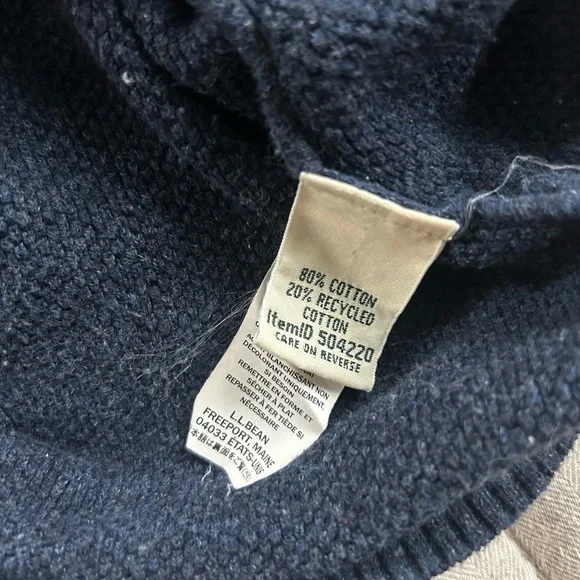 LL Bean Sweater ElKnit Pullover Raglan 504220 - Picture 3 of 4